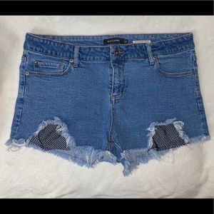 Blackheart fishnet shorts